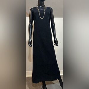 Coldwater Creek sueded feel long dressy tank dress sz L vintage excellent cond